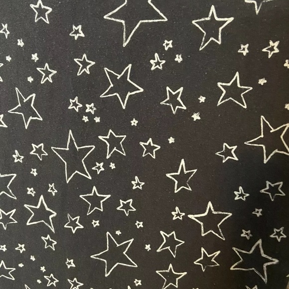 NWOT FRANK & EILEEN TEE LAB STAR PRINT Distressed Black ASYMMETRICAL SKIRT SZ S - Picture 3 of 5